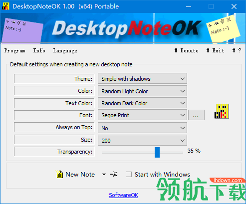 DesktopNoteOK(桌面便签小工具)绿色版