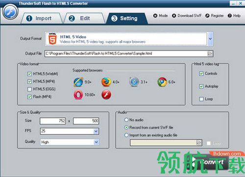 ThunderSoft Flash to HTML5 Converter破解版