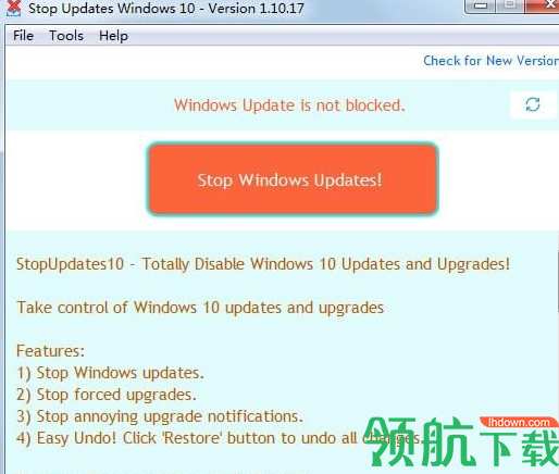 StopUpdates10(Win10禁止自动更新)绿色版