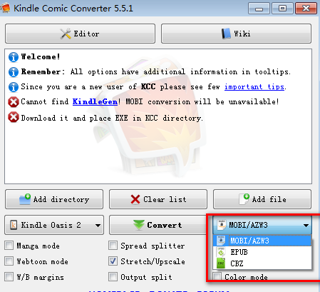 KindleComicConverter漫画转换工具绿色版