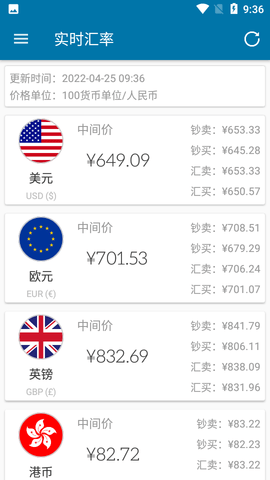 实时汇率中文最新版