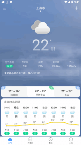 小云天气预报(15天查询)App官方版