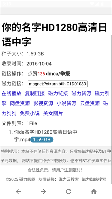 蜘蛛bt磁力无限制版