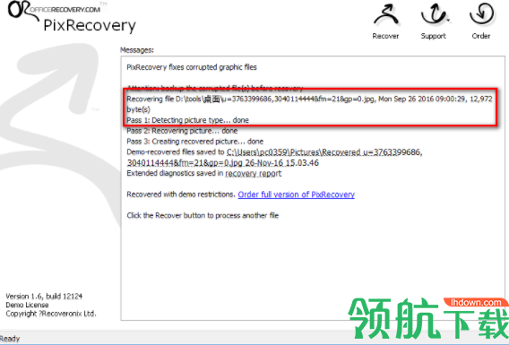 pixrecovery图片修复工具破解版