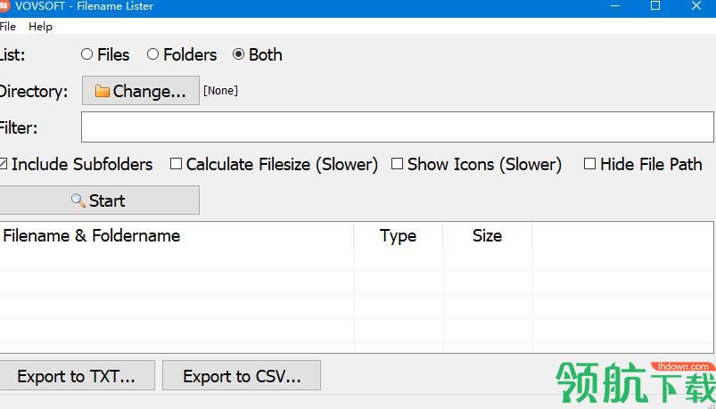 Filename Lister(文件列表导出软件)免费版