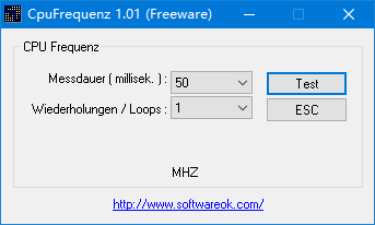 cpu运行频率检测工具(CpuFrequenz)免费版