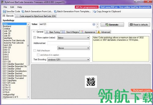 ByteScout BarCode Generator破解版(附注册码)