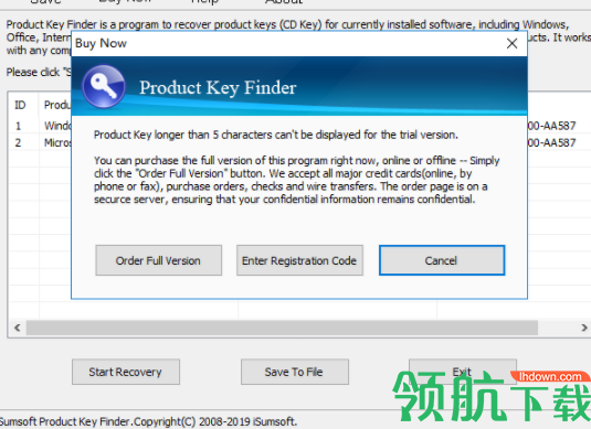 iSumsoft Product Key Finder(密钥恢复工具)官方版