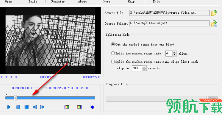 FastAVIMPEGSplitter视频分割工具绿色版