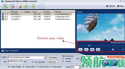 ThunderSoft Video to HTML5 Converter破解版