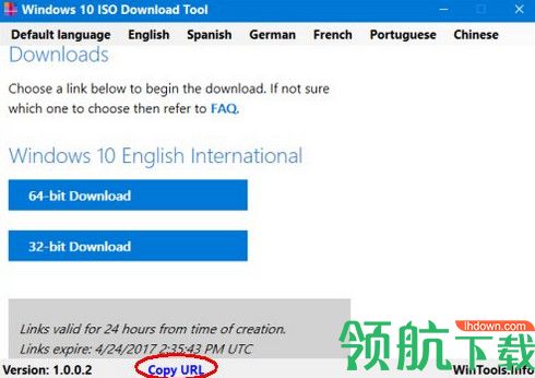Windows 10 ISO Download Tool绿色版