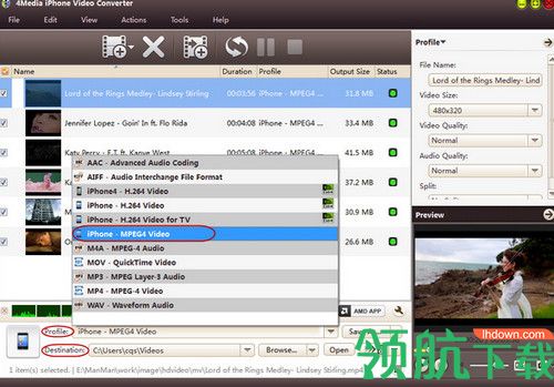 4Media iPhone Video Converter破解版