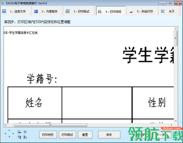 EXCEL电子表格数据套打绿色版