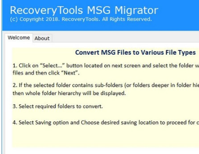 RecoveryToolsMSGMigrator文件转换工具绿色版