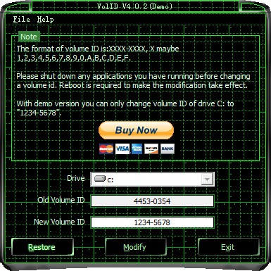 VolID磁盘序列号修改工具绿色版