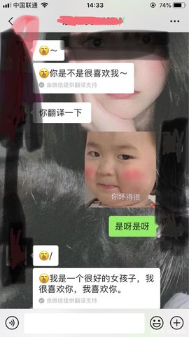 微信表情翻译表白代码设置