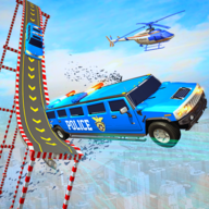 美国警察豪华轿车坡道特技游戏中文版