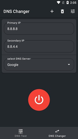 DNS Test测度更换器APP