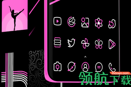 InkLine粉红色图标包APP