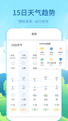 每时天气预报(40天查询)app