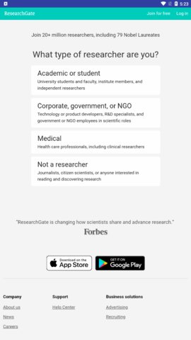 researchgate免费版