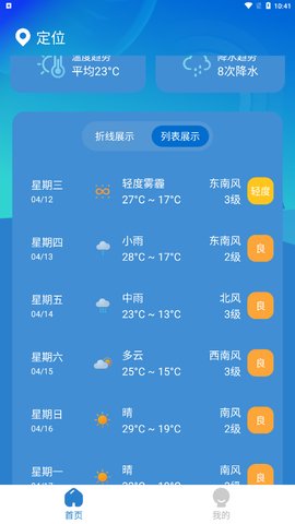 秒测天气App