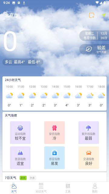 24小时天气预报