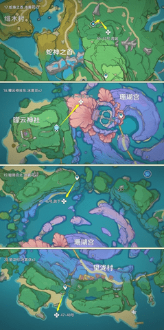 原神冰雾花快速采集路线图文攻略