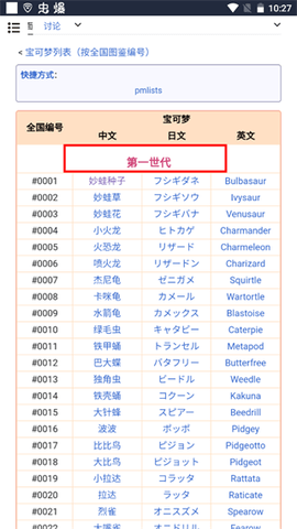 神奇宝贝百科2024最新版