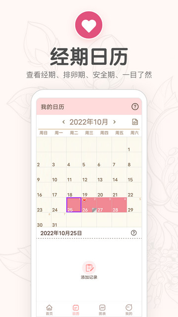 月经期提醒日历手机版