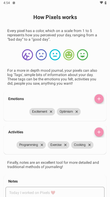 Pixels情绪跟踪手机版