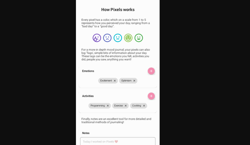 Pixels情绪跟踪手机版